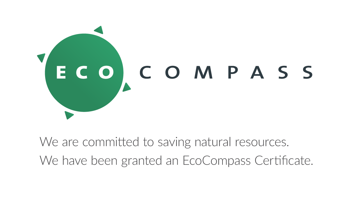 ECO Compass -logo englanniksi.